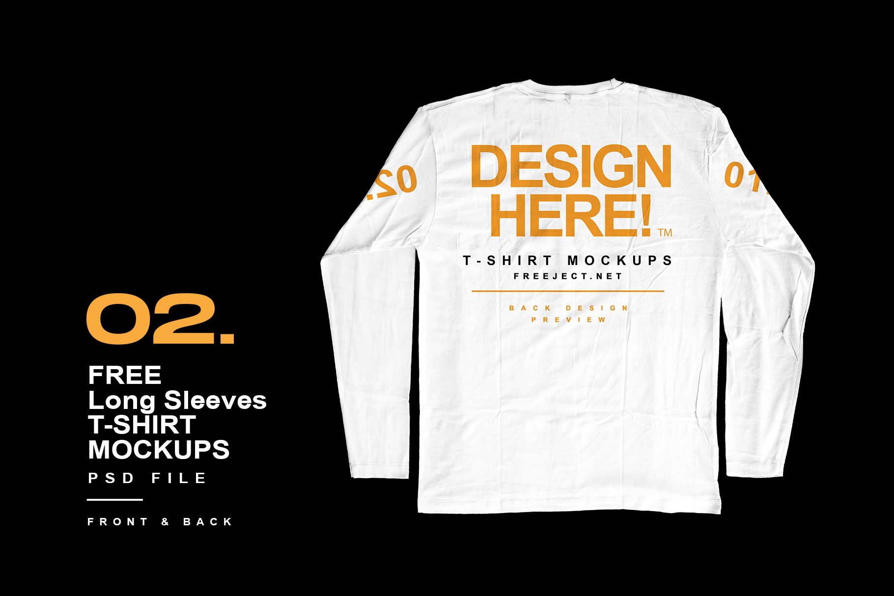 Just drag and drop your design using the smart layer, then pick your own . Free Download Long Sleeves T Shirt Mockups Design Psd File