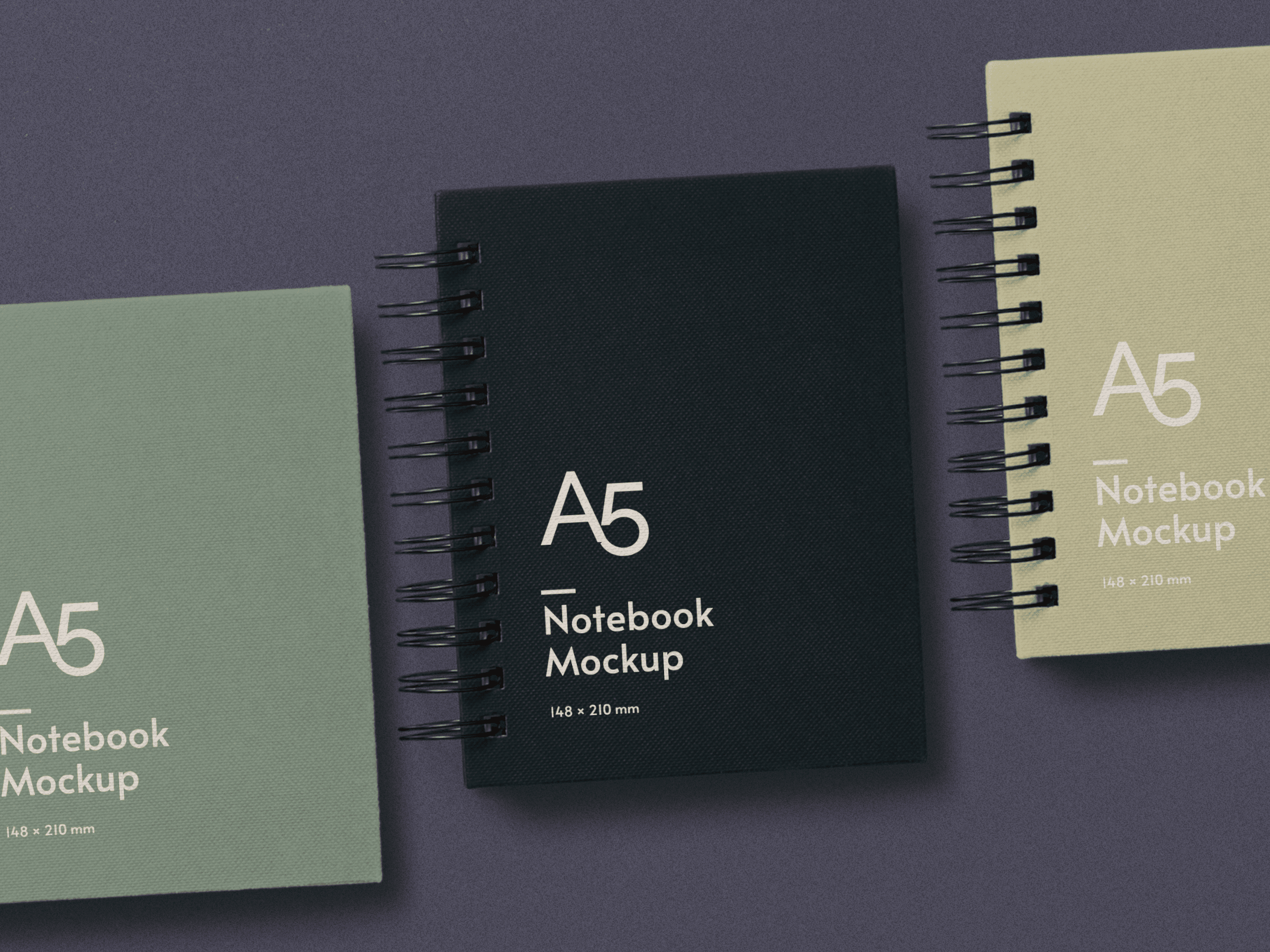 It is easy to customize thanks to smart . Free A5 Mockup Notebook Scene