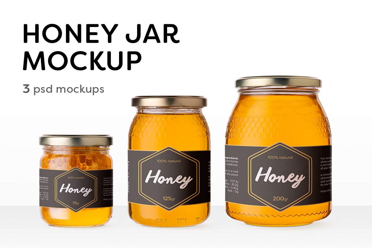 The spa product label mockup gives you a variety of product packaging templates, layout perspectives, and stationery templates to help you see the effect of . 145 Best Honey Jar Mockup Templates Free Premium
