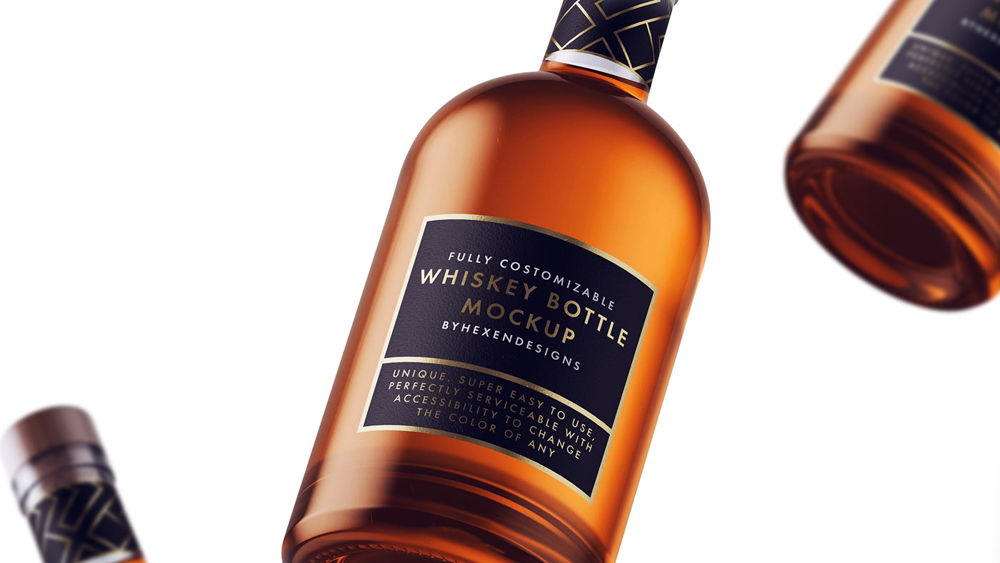 Free liquor bottle mockup front view to showcase your packaging design in a photorealistic look. 285 Best Whiskey Bottle Mockup Templates Free Premium