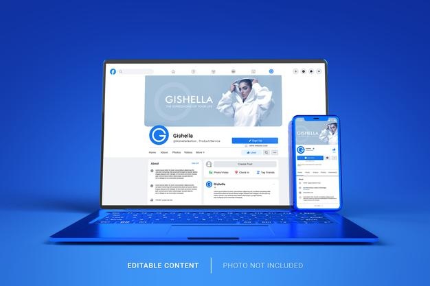 10+ Download Facebook Cover Page Mockup PSD