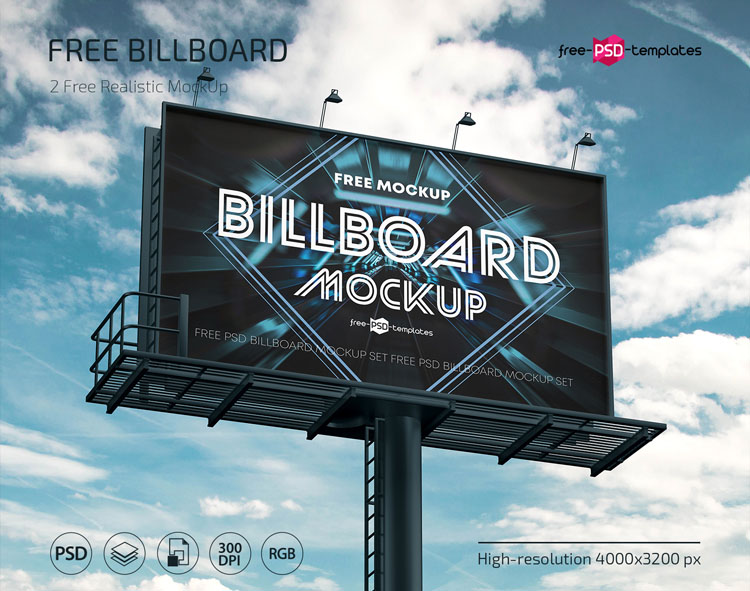 20+ Download Free Billboard Mockup Psd PSD