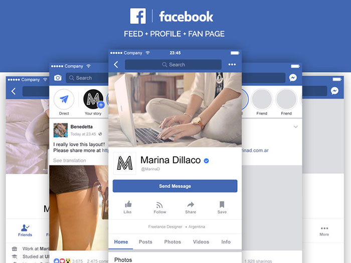 34+ Download Facebook Page Mockup Psd Free&nbsp;PSD