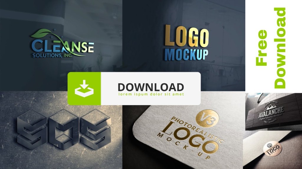 46+ Download 3D Logo Mockups Free Mockup&nbsp;PSD