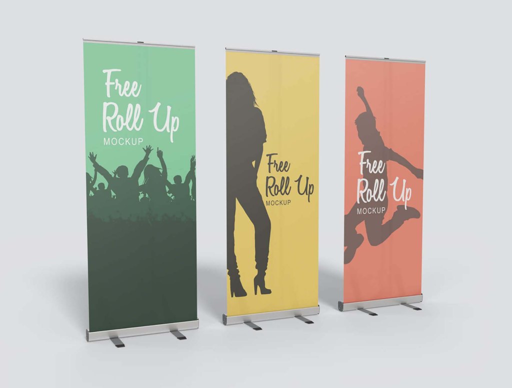 48+ Download Roll Up Banner Mockup Free Psd&nbsp;PSD