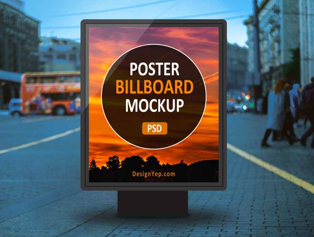 25+ Download Street Billboard Psd Mockup Free PSD